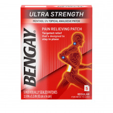 Dán giảm đau xương khớp Bengay Ultra strength Pain Relieving Patch 5 miếng